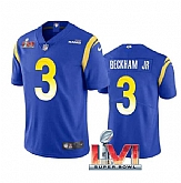 Nike Rams Men & Women & Youth 3 Odell Beckham Jr. Royal 2022 Super Bowl LVI Vapor Limited Jersey,baseball caps,new era cap wholesale,wholesale hats